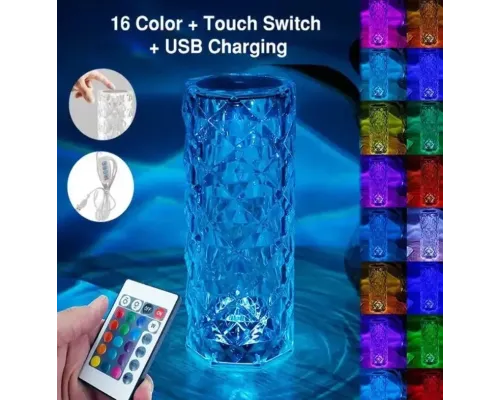 ОЧЕНКА! Настільна акумуляторна лампа з пультом 22 см нічник Троянда RGB Crystal Rose. (Плохе паковання 2867) ОЧЕНКА! Настільна акумуляторна лампа з пультом 22 см нічник Троянда RGB Crystal Rose. (Плохе паковання 2867)