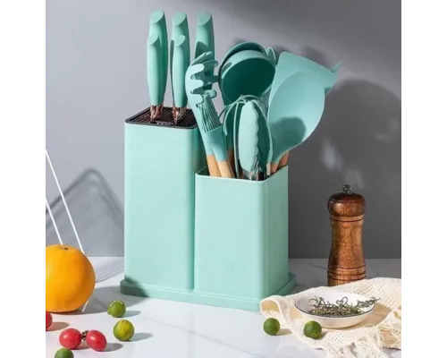 УЦЕНКА! Кухонные принадлежности 19 предметов Kitchen Set Бирюзовый (Плохая упаковка, трещина на корпусе 2665) УЦЕНКА! Кухонные принадлежности 19 предметов Kitchen Set Бирюзовый (Плохая упаковка, трещина на корпусе 2665)