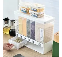 ОЧЕНКА! ОРГАЙЗЕР для сипких продуктів Assorted Grain Rice Bucket Диспенсер (пошкоджена кришка 2666)