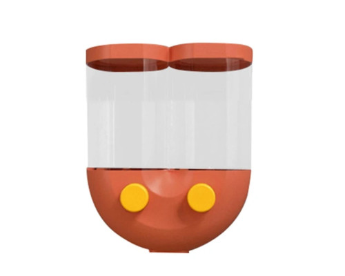 ОЧЕНКА! Диспенсер для сипких продуктів Grain Dispenser 2 л Жовтогарячий (Плохе паковання 2141)