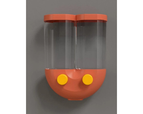 ОЧЕНКА! Диспенсер для сипких продуктів Grain Dispenser 2 л Жовтогарячий (Плохе паковання 2141)