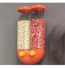 ОЧЕНКА! Диспенсер для сипких продуктів Grain Dispenser 2 л Жовтогарячий (Плохе паковання 2141)
