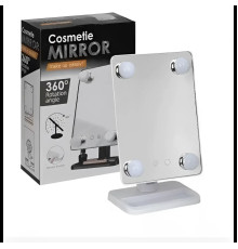 ОЧЕНКА! Компактне дзеркало з підсвіткою для макіяжу MCH Cosmetie Mirror 360 (погана коробка)