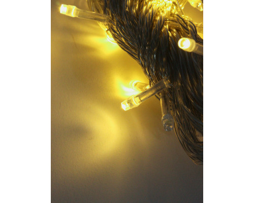 ОЧЕНКА! Гірлянда 100LED 9 м цв. білий дріт (Плохе паковання 2578)