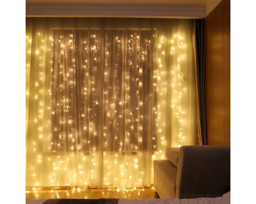 ОЧЕНКА! Світлодіодна гірлянда штора водоспад 240LED 2 * 2 метри led (Немає паковання 2418) ОЧЕНКА! Світлодіодна гірлянда штора водоспад 240LED 2 * 2 метри led (Немає паковання 2418)