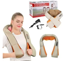 ОЧЕНКА! Роликовий масажер для спини та шиї Massager of Neck Kneading (Плохе паковання 2859)