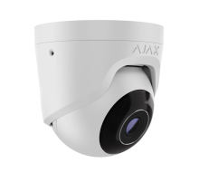 8 Mp дротова охоронна IP-камера Ajax TurretCam (8 Mp/2.8 mm) White