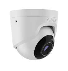 5 Mp дротова охоронна IP-камера Ajax TurretCam (5 Mp/2.8 mm) White