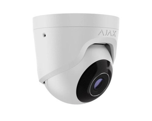 5 Mp дротова охоронна IP-камера Ajax TurretCam (5 Mp/2.8 mm) White