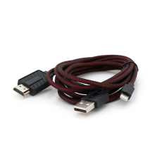 Конвертер Lighting (папа) на HDMI(папа) 1,8м, GOLD, 4K/2K, Пакет