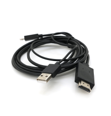 Конвертер MHL microUSB (тато) + USB (тато) => HDMI(тато) 1.8м, Black, 4K/2K, BOX