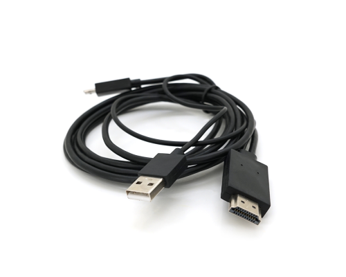 Конвертер MHL microUSB (тато) + USB (тато) => HDMI(тато) 1.8м, Black, 4K/2K, BOX Конвертер MHL microUSB (тато) + USB (тато) => HDMI(тато) 1.8м, Black, 4K/2K, BOX