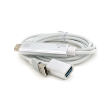 Конвертер MHL USB (мама) + USB (тато) => HDMI(тато) 1.8м, Black, 4K/2K, BOX