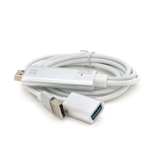 Конвертер MHL USB (мама) + USB (тато) => HDMI(тато) 1.8м, Black, 4K/2K, BOX
