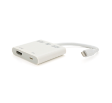 Конвертер Lighting (тато) на HDMI (тато) 10см, Silver, 4K / 2K, BOX