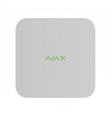 Мережевий відеореєстратор Ajax NVR (8ch) white, роздільна здатність до 4К, підтримка ONVIF/RTSP, декодування H.265/H.264, ємність до 16Тб