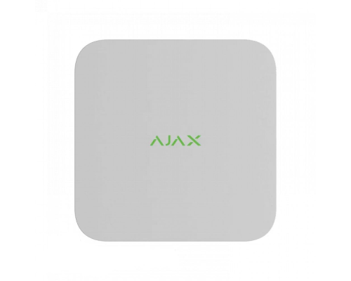 Мережевий відеореєстратор Ajax NVR (8ch) white, роздільна здатність до 4К, підтримка ONVIF/RTSP, декодування H.265/H.264, ємність до 16Тб