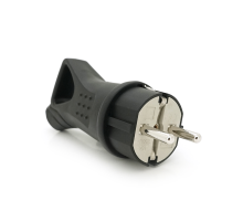 Вилка з заземленням, 16A 250V, IP44 0003, Black Q16
