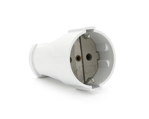 Штепсельний роз'єм з заземленням 16A 250V A102, White, Q15