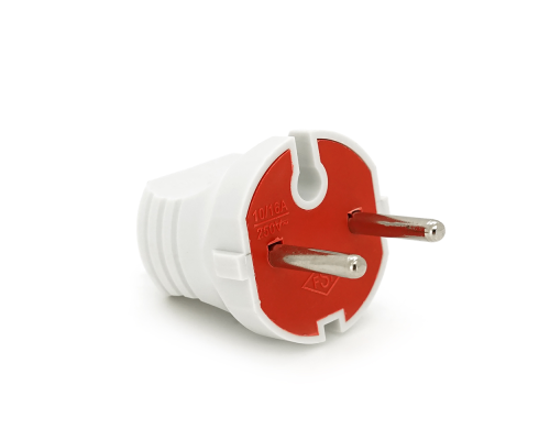 Вилка без заземлення 16А 250V T504, White, Q20