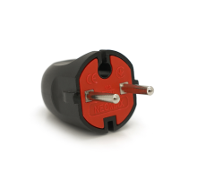 Вилка без заземлення 6А 250V A113B, Black Q50