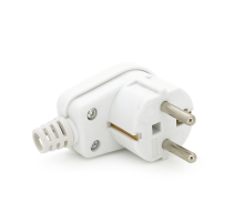 Вилка із заземленням кутова SQ-SN-03, 16A 250V, White, Q200