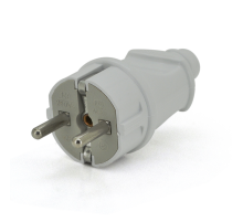 Вилка з заземленням, 16A 250V, A101, White, Q24