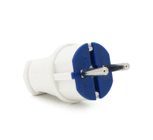 Вилка з заземленням 10 / 16А 250V A712, White, Q20