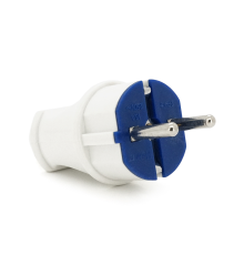 Вилка з заземленням 10 / 16А 250V A712, White, Q20