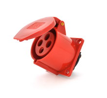 Розетка накладна пряма SF-324, 4 полюса, 3Р + E, 32А, 380V, IP44