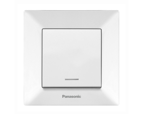 Вимикач Panasonic Arkedia Slim одноклавішний з підсвіткою, білий