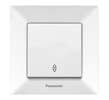 Вимикач Panasonic Arkedia Slim одноклавішний прохідний, білий