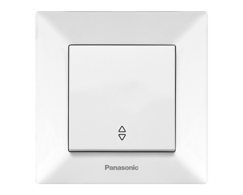 Вимикач Panasonic Arkedia Slim одноклавішний прохідний, білий