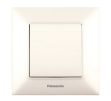Вимикач Panasonic Arkedia Slim одноклавішний,швидкий монтаж,кремовий