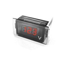 Цифровий вольтметр DY-R, діапазон вимірювань 12-24V, 49x18x26 mm, Red