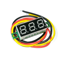 Цифровий вольтметр, діапазон вимірювань 0 -100V, 0.28", три дроти, Yellow