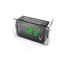 Цифровий вольтметр DY-G, діапазон вимірювань 12-24V, 49x18x26 mm, Green