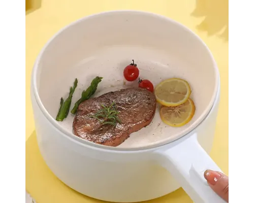 Электрическая кастрюля с крышкой и ручкой 37см, 1,6л, от сети, Белая / Портативная электрокастрюля / Миниварка Электрическая кастрюля с крышкой и ручкой 37см, 1,6л, от сети, Белая / Портативная электрокастрюля / Миниварка