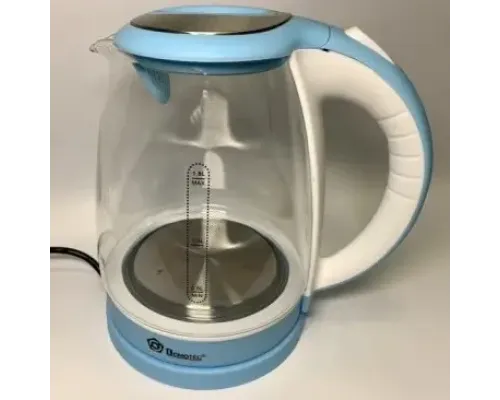 Электрочайник Domotec MS 8111 синий/белые стекла 1,8 л ha Стеклянный электрический чайник Электрочайник Domotec MS 8111 синий/белые стекла 1,8 л ha Стеклянный электрический чайник