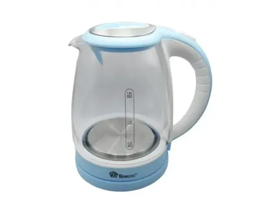 Электрочайник Domotec MS 8111 синий/белые стекла 1,8 л ha Стеклянный электрический чайник Электрочайник Domotec MS 8111 синий/белые стекла 1,8 л ha Стеклянный электрический чайник
