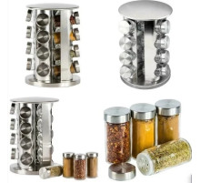 Набір для спецій Spice carousel, 16 ємностей (баночок) і Підставка для спецій