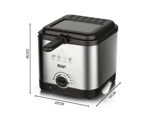 Электрическая фритюрница на 2.5 л для жарки без масла 1000 Вт Deep Fryer RAF R.5300 Воздушная фритюрница