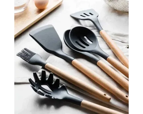 Набор кухонных принадлежностей из 12 предметов Kitchen Set RD-1204 серый