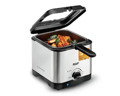 Электрическая фритюрница на 2.5 л для жарки без масла 1000 Вт Deep Fryer RAF R.5300 Воздушная фритюрница
