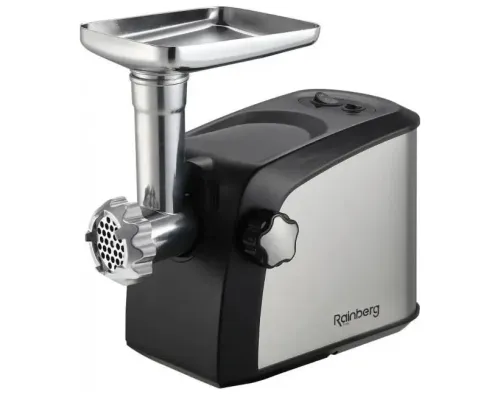 Мясорубка электрическая Rainberg RB-673 с соковыжималкой и шинковкой 9 насадок 3000W с реверсом