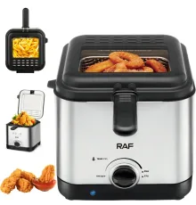 Электрическая фритюрница на 2.5 л для жарки без масла 1000 Вт Deep Fryer RAF R.5300 Воздушная фритюрница