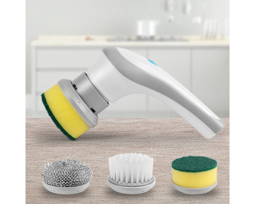 Щітка для миття посуду з насадами акумуляторна Electric Cleaning brush
