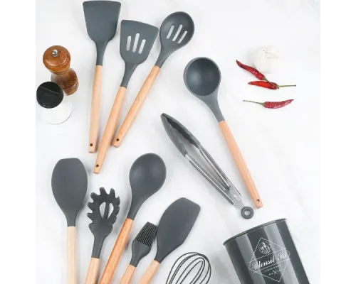 Набор кухонных принадлежностей из 12 предметов Kitchen Set RD-1204 серый