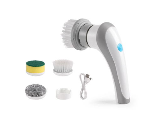 Щітка для миття посуду з насадами акумуляторна Electric Cleaning brush