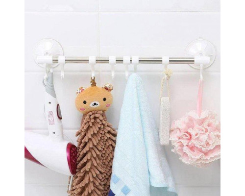 Тримач для рушників із гачками Hanging Rod Hook Towel Тримач для рушників із гачками Hanging Rod Hook Towel